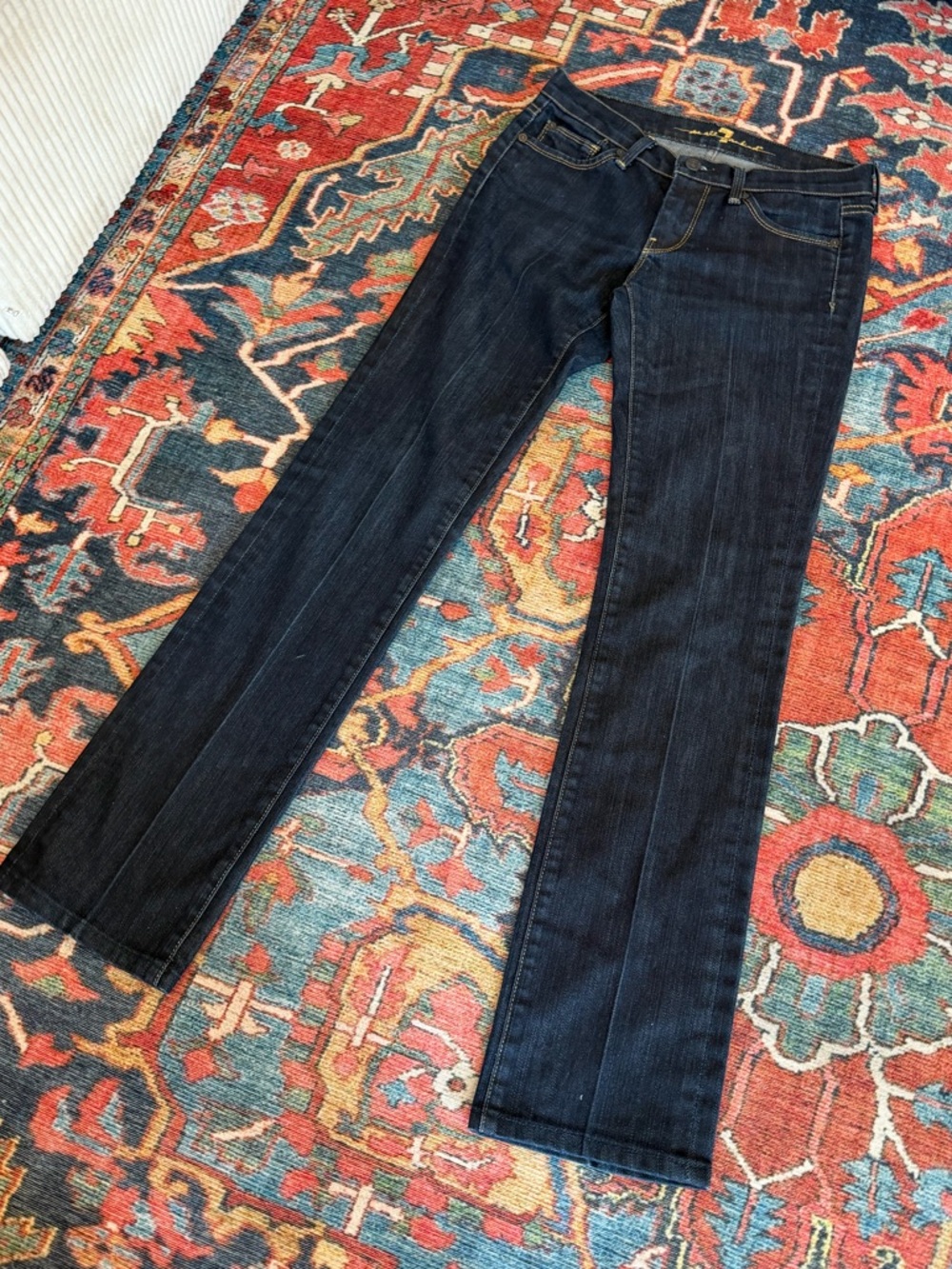 Vintage 7 for all man kind low rise dark wash jeans